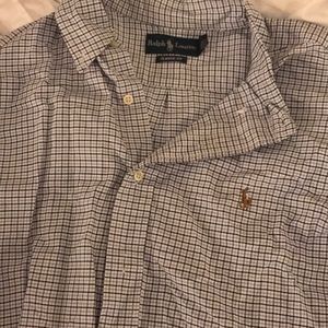 Long sleeve Ralph Lauren button down shirt.